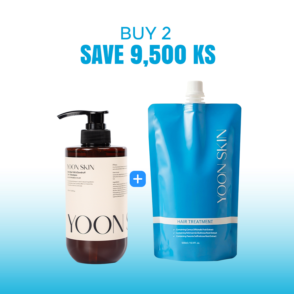 Yoon Skin Anti Hair-Fall & Dandruff 2 in 1 Shampoo + Hair Treatment 500ml